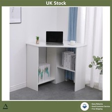 Compact White Corner Computer Desk PC Laptop Table Home Office Study 71.5cm