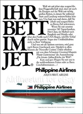 1981 PHILIPPINE Airlines Boeing 747 FIRST CLASS SKYBEDS ad airways advert