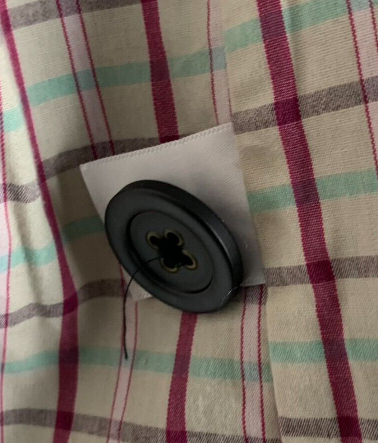 GAP Jacket Black Wool Blend Collared White Stitch… - image 9