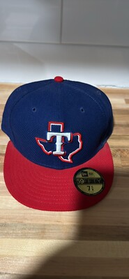 MLB Texas Rangers 7 5/8 New Era 59FIFTY 2018 Field BP Prolight Map Logo Hat NEW