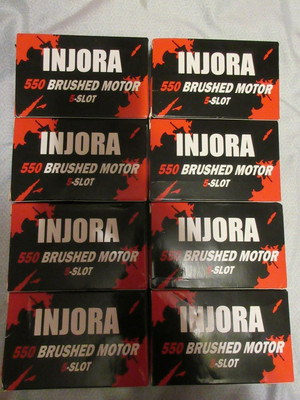 eight(8) New in Box INJORA Waterproof 550 20T Brushed 5-Slot Motor Axial Traxxas