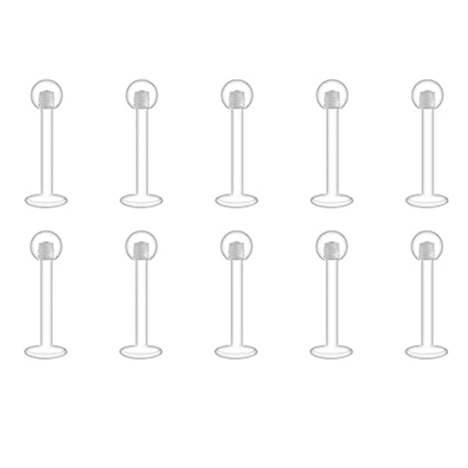 10-30X 1,2mm PTFE Labret Ohr Lippe PIERCING SteckSystem Retainer keeper Piercing - Bild 4 von 4