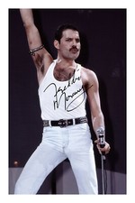 Freddie Mercury Signed Autograph A4 Photo Print Music Queen Freddy