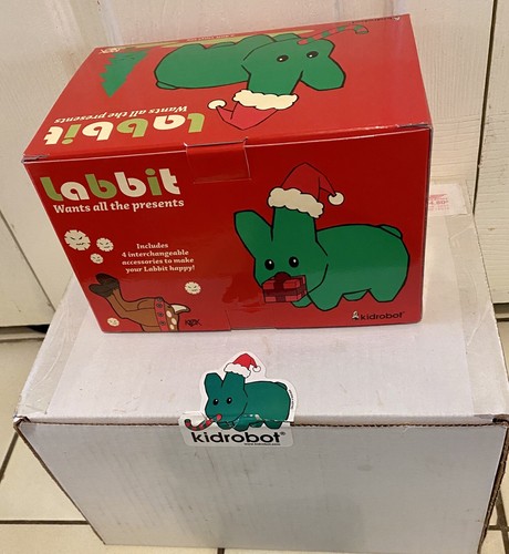 SELTEN Frank Kozik Kidrobot 2007 5" Mini grün verriegeltes Urlaubslabor NEU LE 150 Stck. - Bild 4 von 7