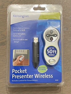 Kensington Pocket Presenter Wireless Lazer & Remote for Presentations 33132