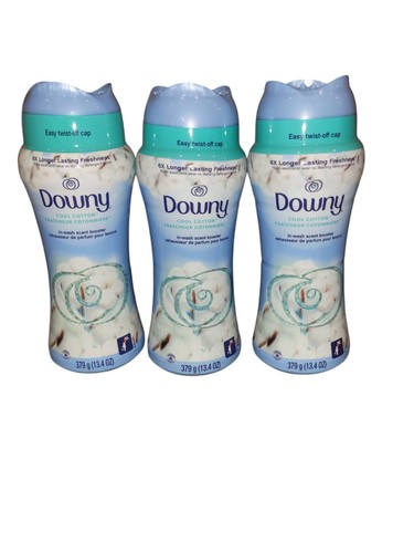 3 Pack Downy Cool Cotton In Wash Scent Booster Beads 12 Weeks Freshness 13.4 oz