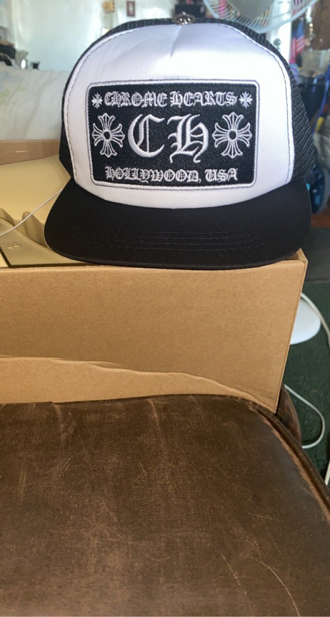 Chrome Heart Hat Black/White Trucker Hat | eBay