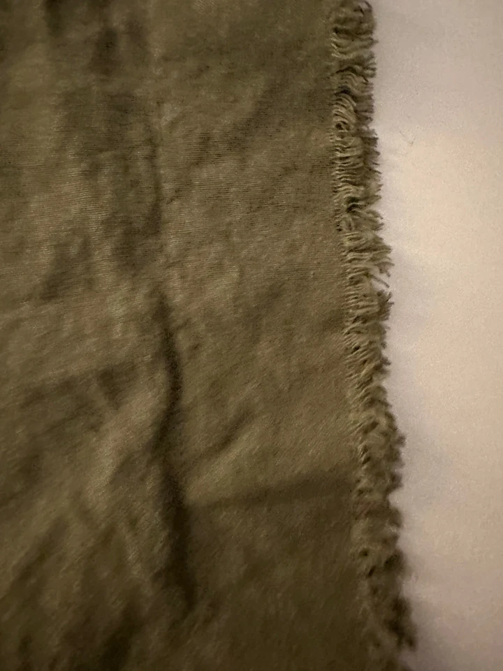 Piu Belle verde oliva lino algodón EURO farsa 26 x 26 Foto 2 de 3