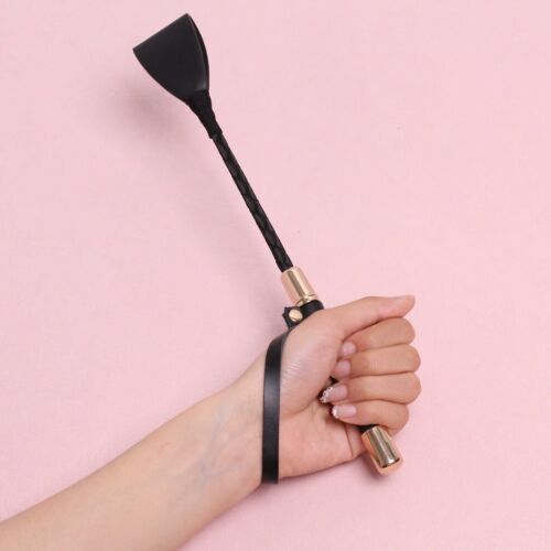 Short Riding Crop PU Leather Whip Flirt Flogger Slave BDSM Couple Games Roleplay - Picture 3 of 24
