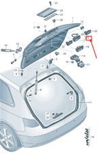 AUDI RS3 REAR ELECTRIC TAILGATE LOCK ACTUATOR PUSH BUTTON