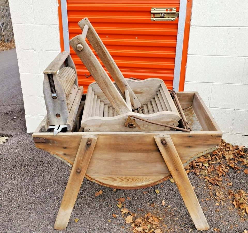 Antique Vintage Wooden Washing Machine Washer With Ringer *Fully Functional* - Image 3 of 4