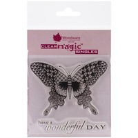 Woodware Clear Stamps 3.5x3.5-zentangle Butterfly, New, Free Shipping Woodware Clear Stamps 3.5x3.5-zentangle Butterfly, New, Free Shipping