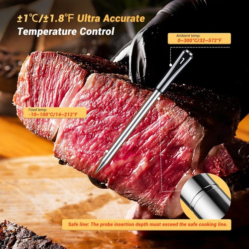 INKBIRD kabellos Fleischthermometer WiFi Bluetooth Thermometer Ofen Grill Smoker - Bild 4 von 17