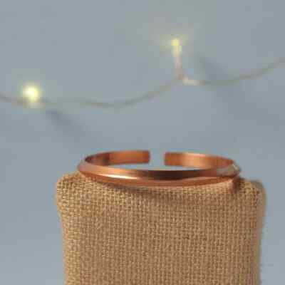 Isha Life Slim Copper Cuff Traditional Kada Design For Unisex
