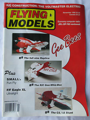 Flying Models Magazine November 1996 R/C Planes Boats Cars Voltmaster Electric
