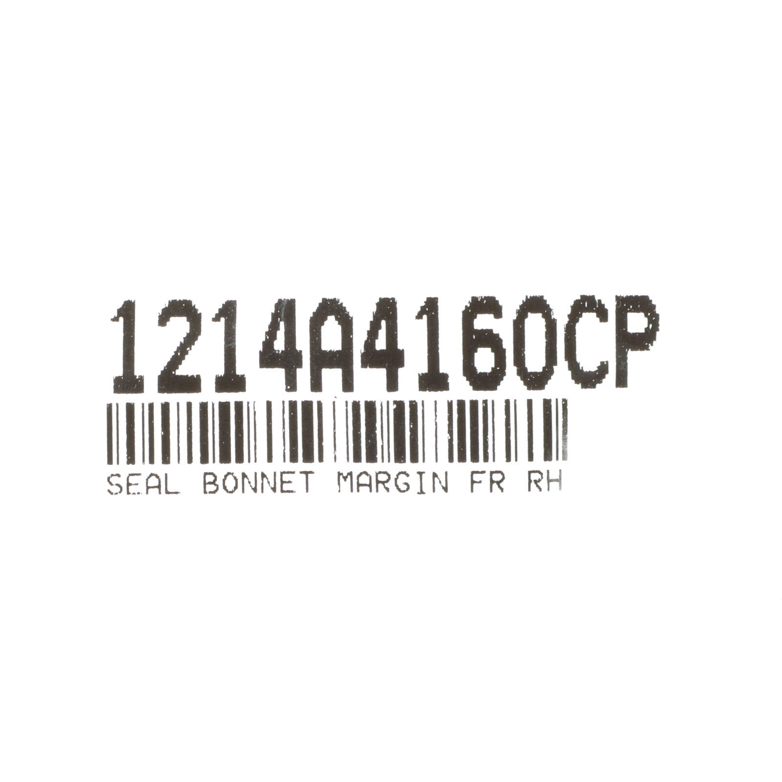 Genuine McLaren Seal Bonnet Margin FR RH 1214A4160CP