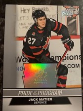 Jack Matier  2023 Team Canada Juniors Pride Of The Program #77