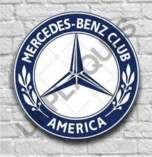 MERCEDES BENZ CLUB OF AMERICA 2FT GROSS GARAGE WANDSCHILD PLAKETTE OLDTIMER AMG