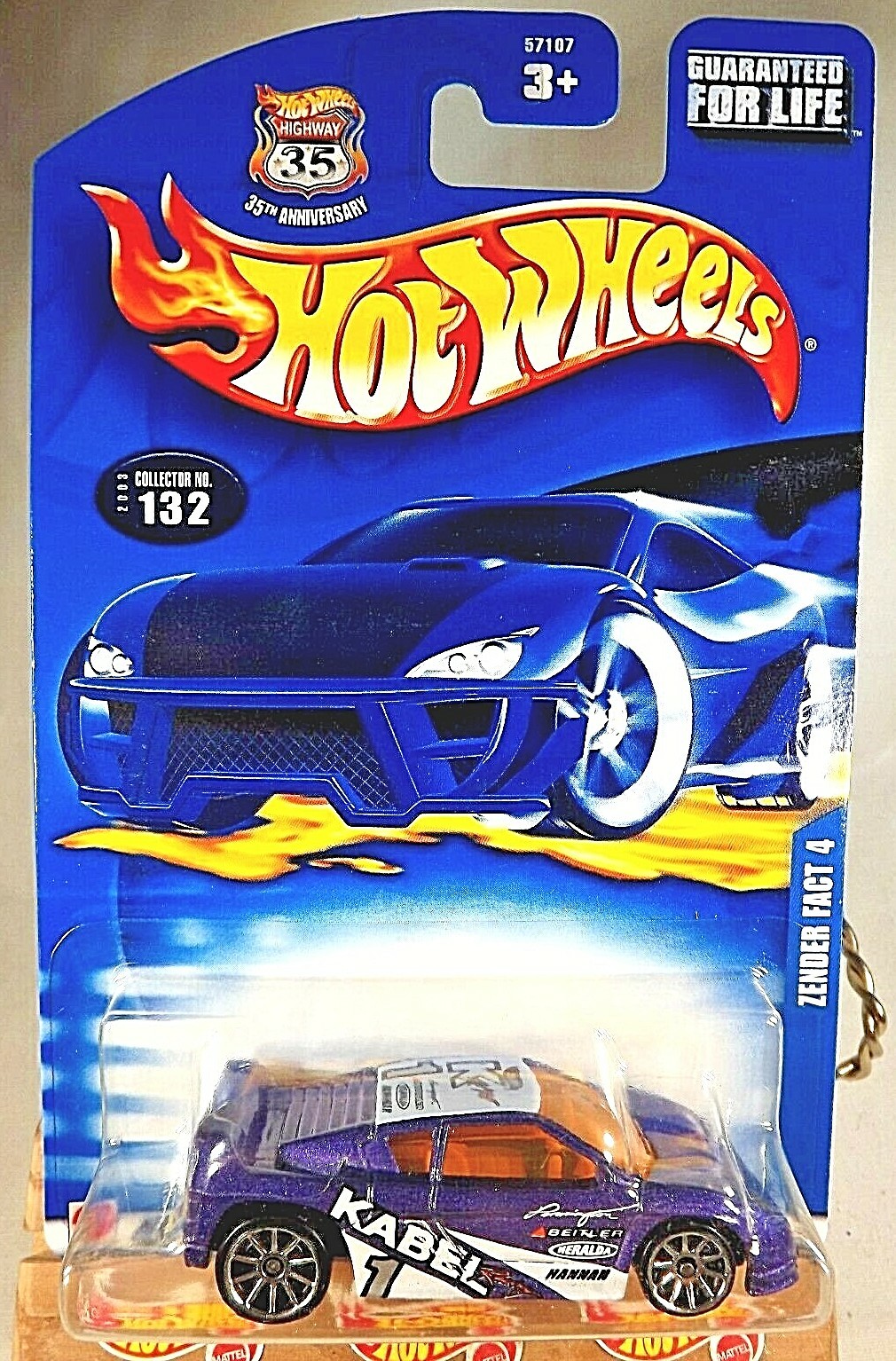 2003 Hot Wheels Mainline/Collector #132 ZENDER FACT 4 Purple w/Chrome 10 Spoke