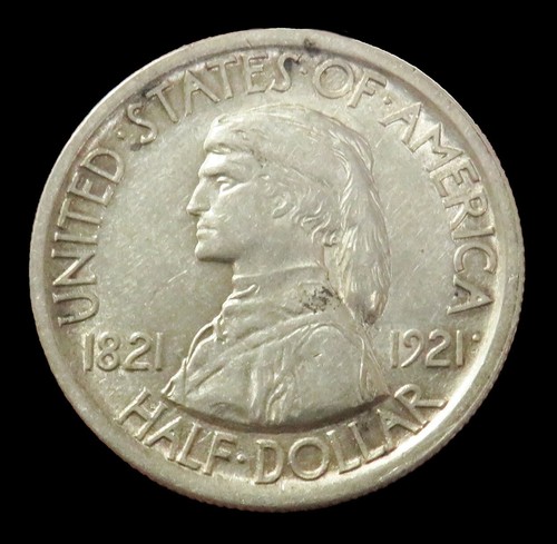 1921 MISSOURI CENTENNIAL COMMEMORATIVE SILVER HALF DOLLAR  - Picture 1 of 2