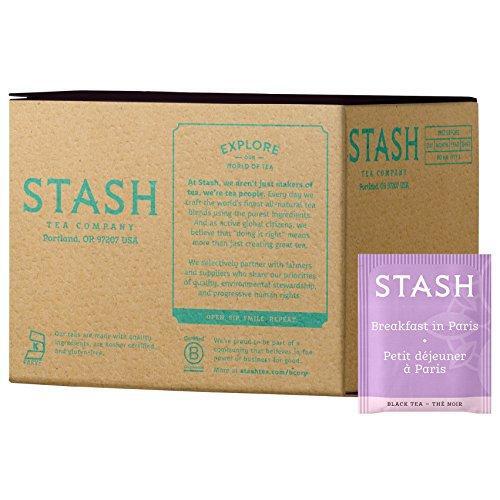 Breakfast In Paris Black Tea, 100 Count Box Of Tea Bags In Foil