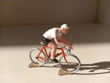 Norev cycliste maillot blanc velo aluminium  plastique TDF Tour de France 1/43