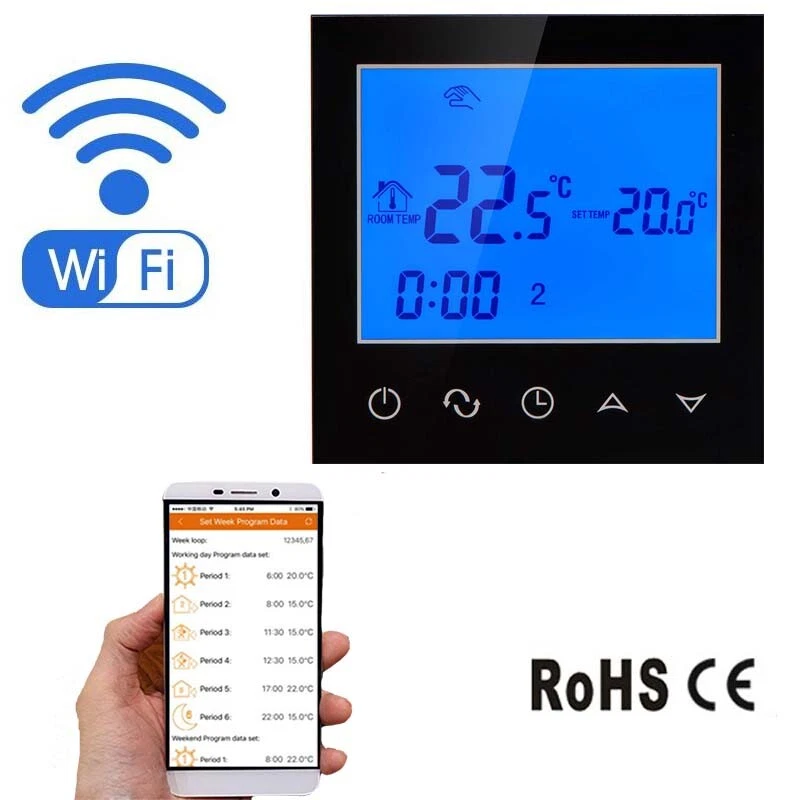 Wifi Thermostat Smart Thermostats For Home Alexa Underfloor Heating Boiler 16A - Image 2 of 4