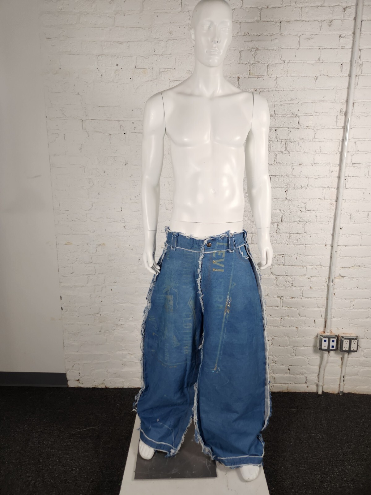 Light Wash Laser Etched Jeans