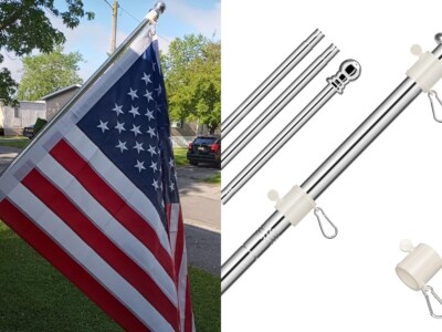 Flag Pole Without Bracket- 6 FT Flagpole Kit for American Flag - Stainless