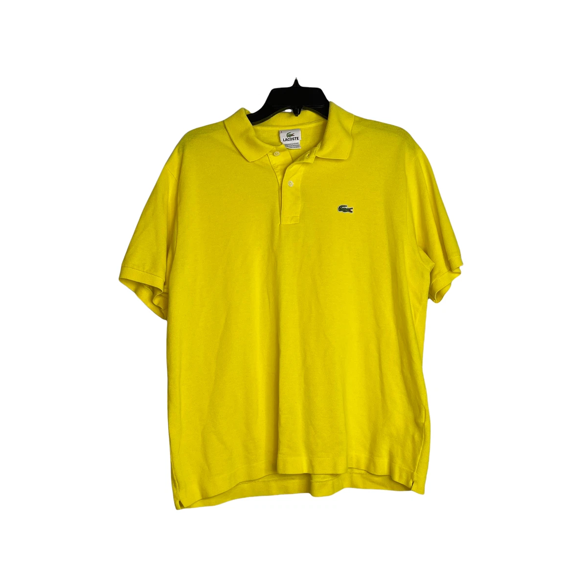 Lacoste France Polo Golf Shirt Size 6 XL Yellow Pullover SS Knit