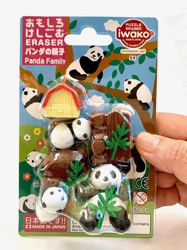 IWAKO Japanese Puzzle PANDA FAMILY Blister Card Set - Picture 4 of 12