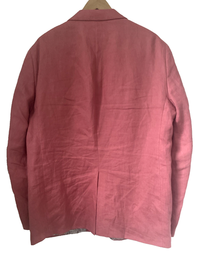 Lauren Ralph Lauren Linen Ultraflex Blazer 44 Sport Suit Jacket Salmon Pink - Picture 14 of 14