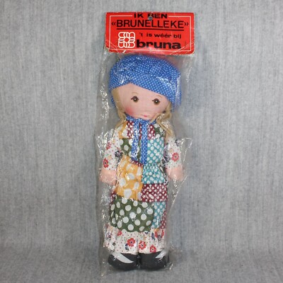 VINTAGE PATCHWORK Rag Doll Vintage 1970s Holly Hobbie Clone Dutch Made New NOS