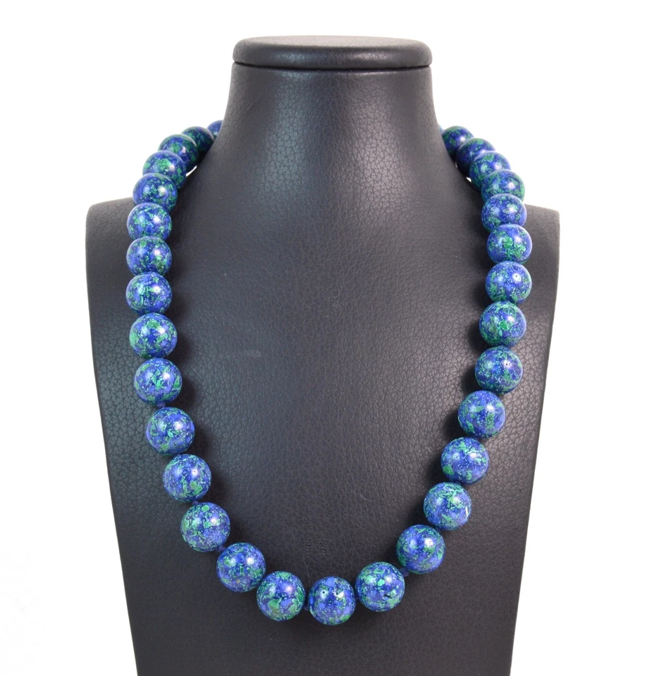 Parure in Argento 925 e Azzurrite naturale. Made in Italy - Immagine 3 di 4