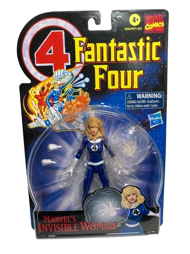 Figura de acción Marvel Legends retro Fantastic Four INVISIBLE MUJER 6 pulgadas NUEVA