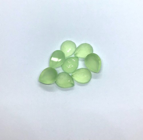 Piedra preciosa suelta corte rosa pera calcedonia natural prehnita AAA para hacer joyas - Imagen 6 de 16