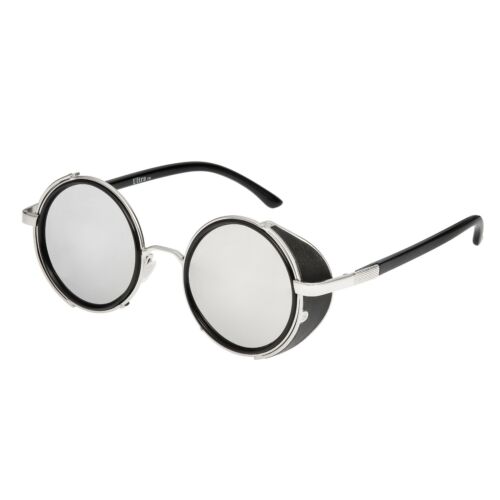 Occhiali Steampunk Cyber anni 50 rotondi retrò gotici vintage occhiali da sole UV400 - Foto 11 di 125