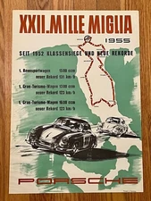 Porsche Original Factory Racing Poster - XXII.Mille Miglia 1955