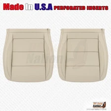 2010 Volkswagen Jetta Driver & Passenger Bottoms Perforated Leather Cover Beige
