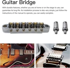 USA Tune-O-Matic Roller Saddle Guitar Bridge With Stud Upper for Electric Guitar