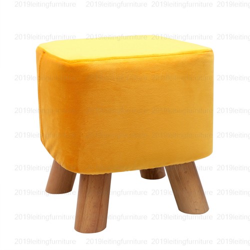 Small Wooden Footstool Footrest Pouffe Foot Stool Padded Ottoman Seat Bench - Picture 19 of 20