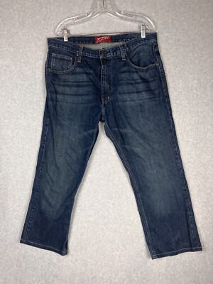 Arizona Original Bootcut Mens Denim Blue Jeans Size Waist 36