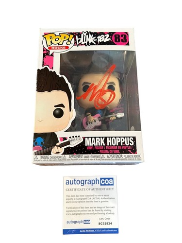 Mark Hoppus ‘Blink 182’ Band Signed Autograph Funko Pop ACOA Guitarist