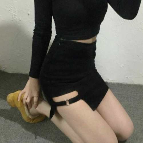 Sexy Lady Irregular Skirt Gothic Punk Dance Clubwear Short Mini Bodycon Slim New - Picture 3 of 8