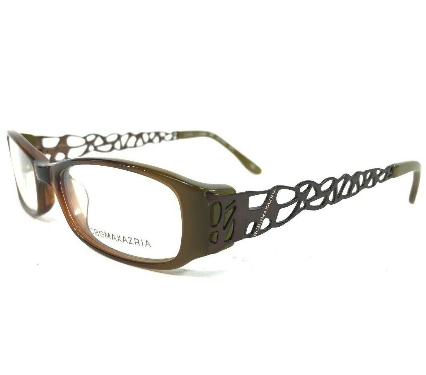 BCBGMAXAZRIA Eyeglasses Frames JULISSA BRO Brown Green Rectangular 51-16-130