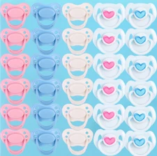 10x Newborn Personalized Pacifiers Magnetic Soother Dummy for Reborn Dolls DIY