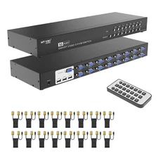 MT-VIKI 16 port VGA KVM Switch 1920*1440 1U Rack Mount 16 in 1 out KVM Console