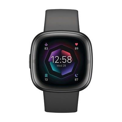 Google Fitbit Sense 2 Smart Watch Shadow Gray Graphite Aluminum  