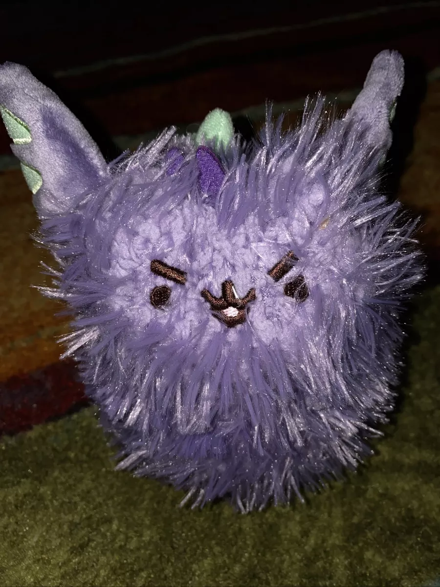 2019 Gund Pusheen Cat Dragon Pip Stuffed Animal Puffy Plush Purple