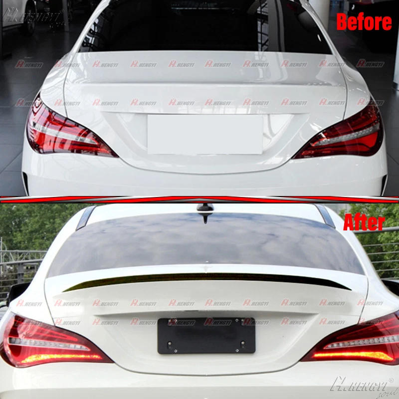 Para 2014-2019 Benz CLA C117 CLA250 AMG preto brilhante estilo porta-malas asa spoiler - Imagem 2 de 4